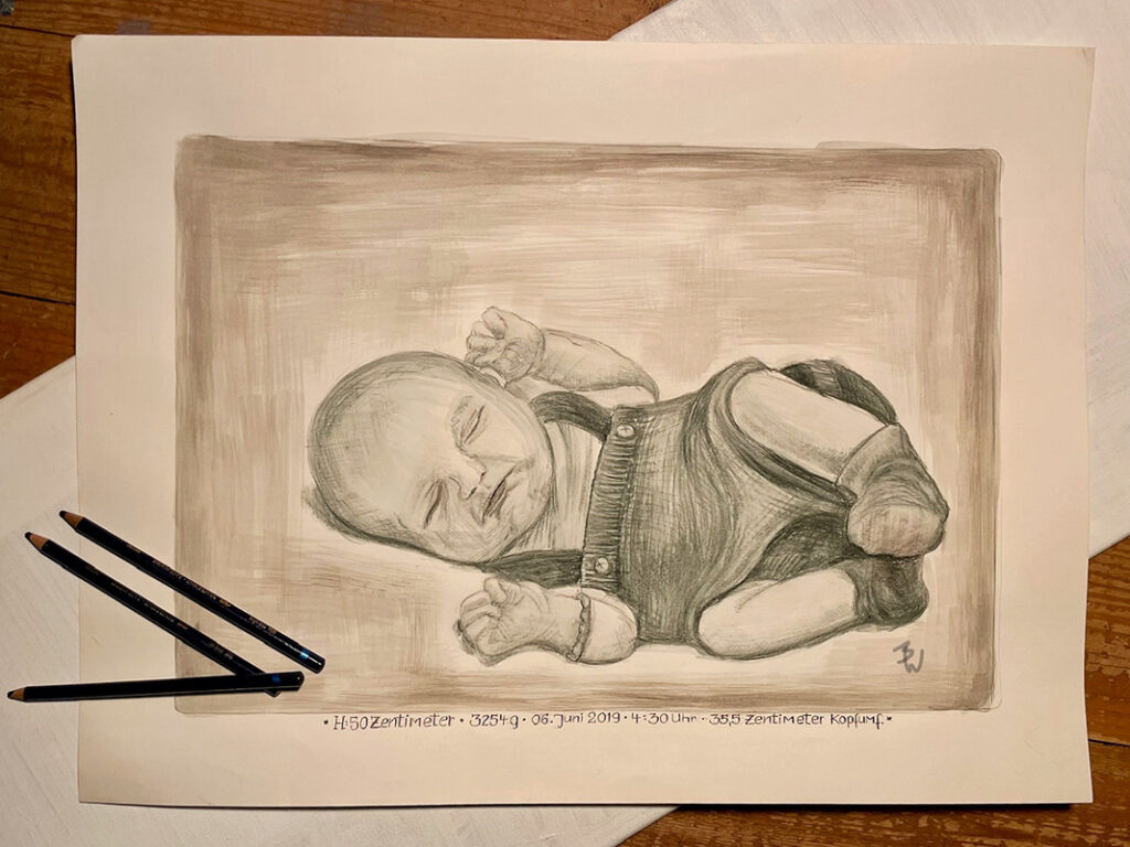 Zeichnung Baby